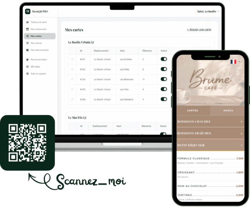 Créez votre menu QR code pour café facilement